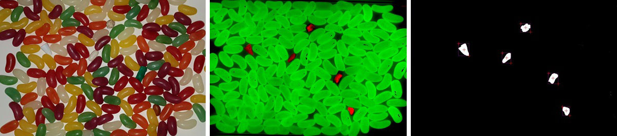 Hyperspektrale Bildverarbeitung Geleebohnen