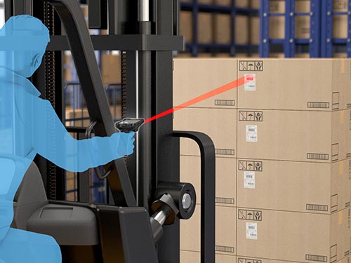 Keyence BT-A700 Produktbild Scanvorgang